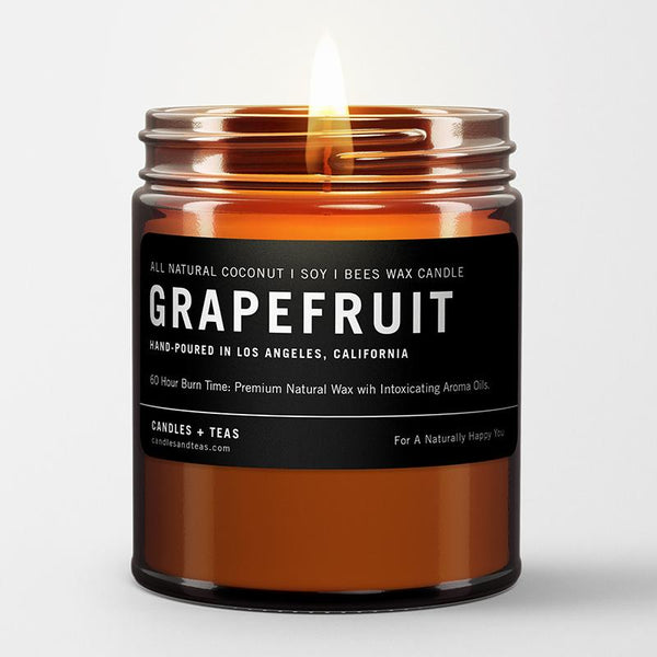 Naturally Calming Aroma Candle: Grapefruit in Coconut Soy Wax