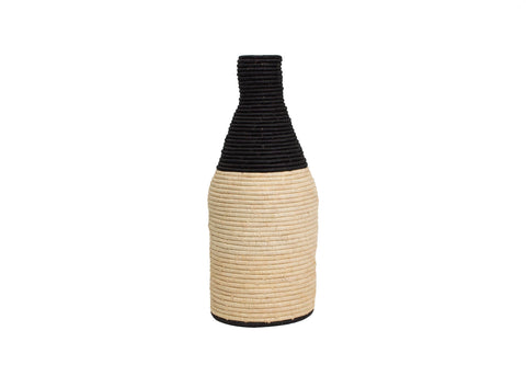 Black Malia Large Floor Vase